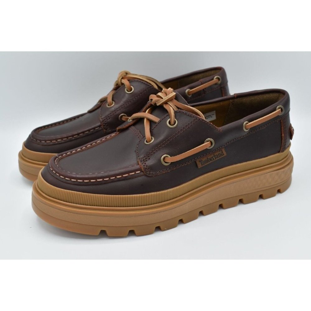 Timberland Womens Size 8 Ray City EK+ Leather Platform Boat Shoes Loafers